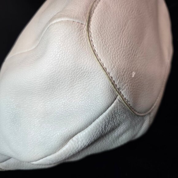 The Sak Genuine Leather Handbag Purse Ivory with Brown Straps - Picture 6 of 16